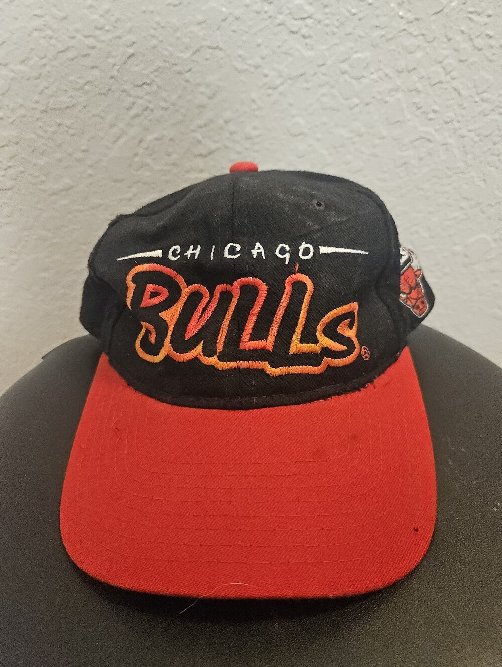 Vtg 90s Starter Chicago Bulls Script Snapback Hat
